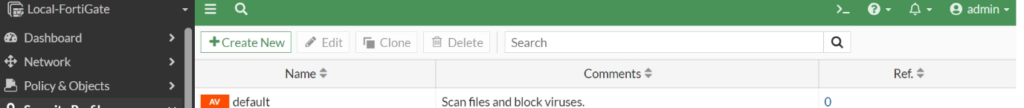 Fortigate Security Profile Antivirus Setting