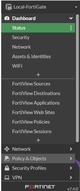 Fortigate firewall Policy